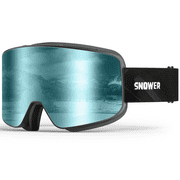 Snower OTG Ski Goggles - Over Glasses Ski/Snowboard Goggles for Men, Women & Youth - 100% UV Protection