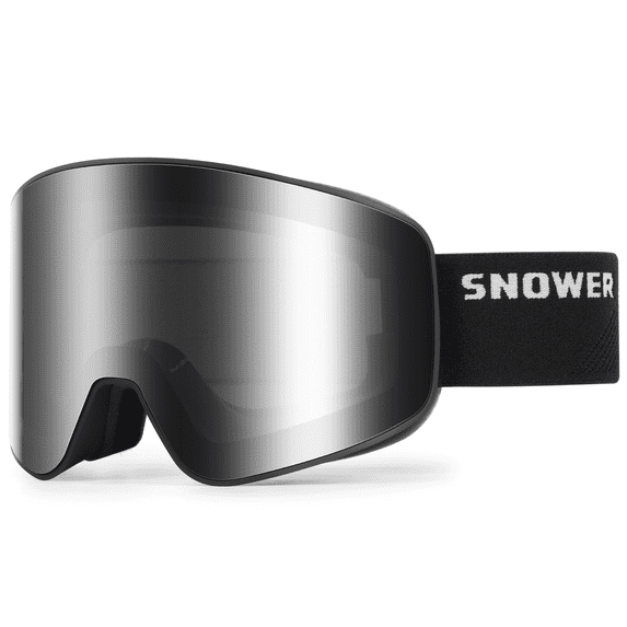 Snower Ski Goggles PRO - Frameless, Interchangeable Lens 100% UV400 Protection Anti-Fog Snow Goggles for Men & Women