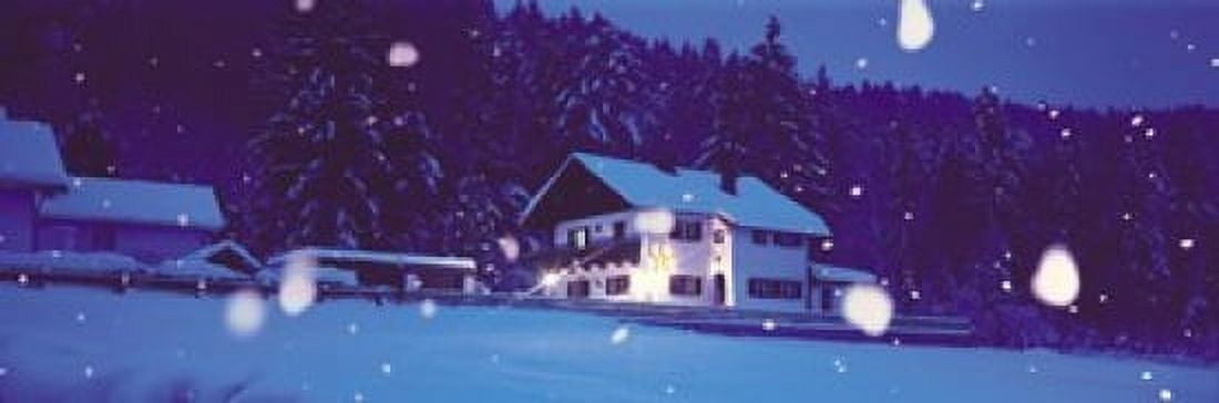 Snowfall Germany Canvas Art - Panoramic Images (36 x 12)