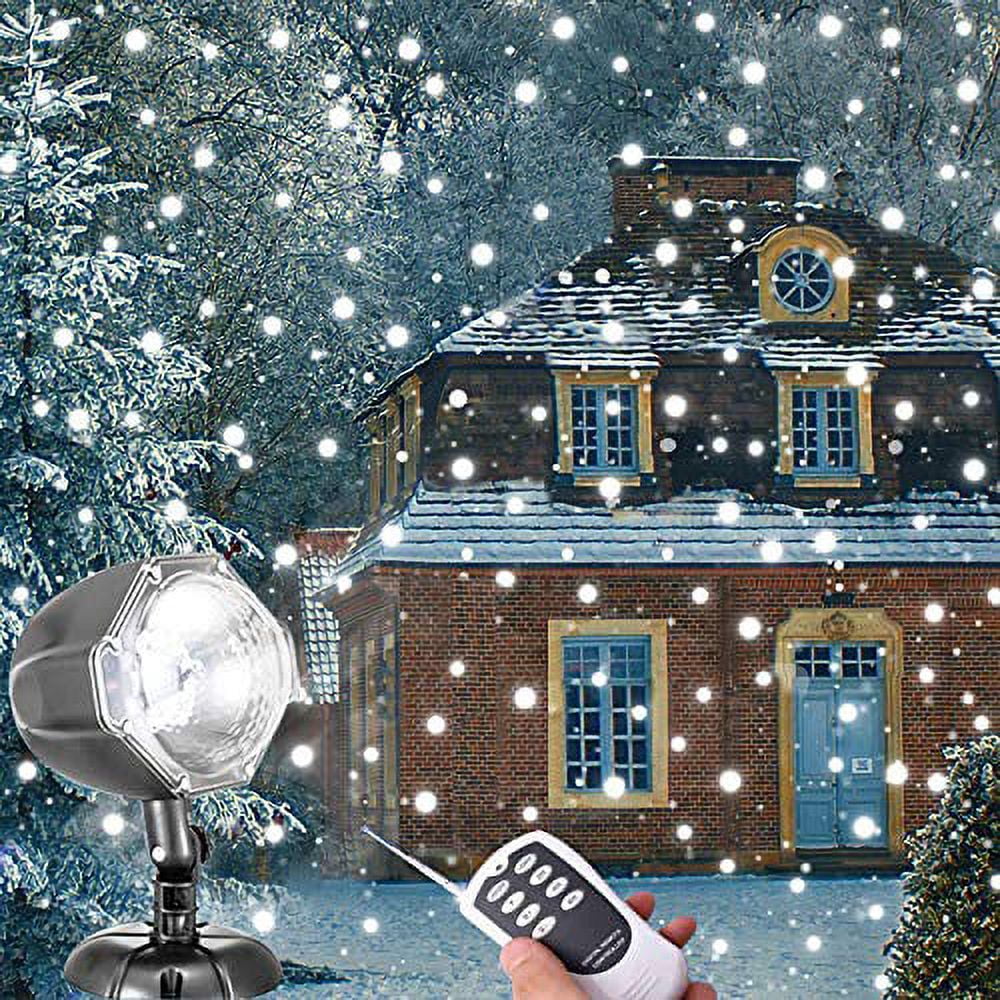 ARGIGU WL-602W Snowfall Christmas Light Projector, Indoor Outdoor Holiday  Projector Lights with Remote Control, Rotating Snow Falling Projector
