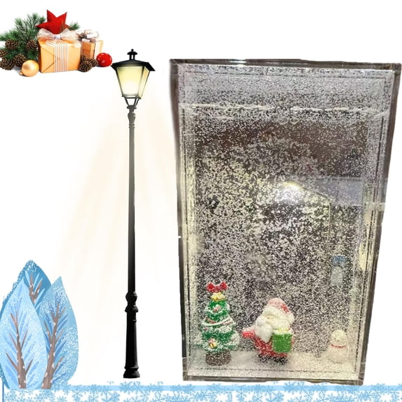 Snowfall Street Lamp Christmas Street Light Design Magic Snow Fall Lamp