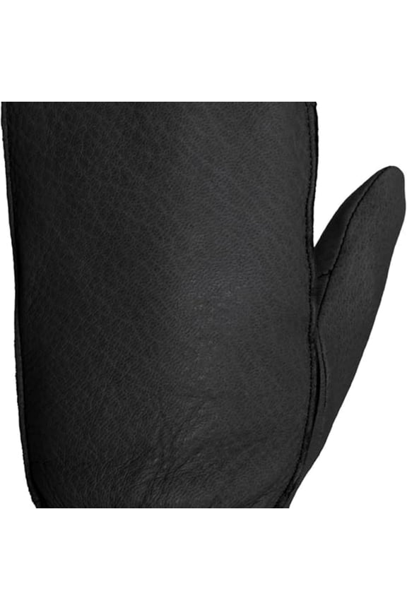 Snowfall Womens Leather Mittens (Gloves for Winter Driving and Skiing) Fleece-Lined Glittens w/Finger Liners