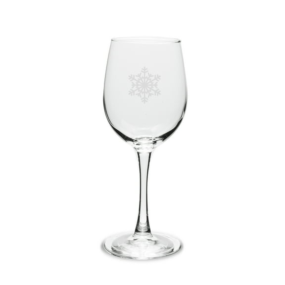 Snowflake 12 oz. Deep Etched Wine Glass