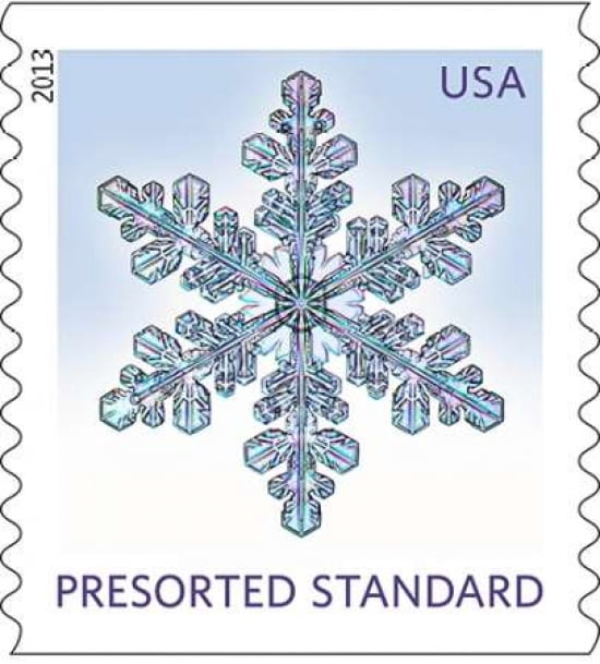 Snowflake #2 Canvas Art - US POSTAL SERVICE (24 x 24)