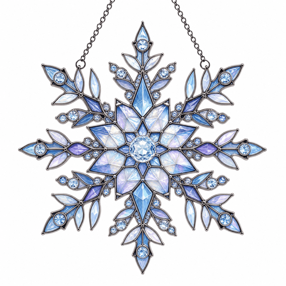 Snowflake Acrylic Suncatcher Window Hanging Crystal Gift for Mom Winter Decor
