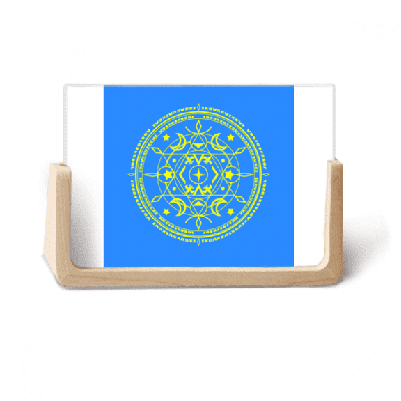 Snowflake Amulet Spell Photo Wooden Photo Frame Tabletop Display