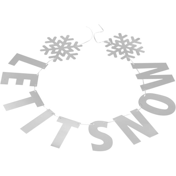 Snowflake Banner Hanging Decoration for Holiday Unique Matte Finish Easy to Install Christmas Garland Eye-catching Festive Decor for Home and Parties