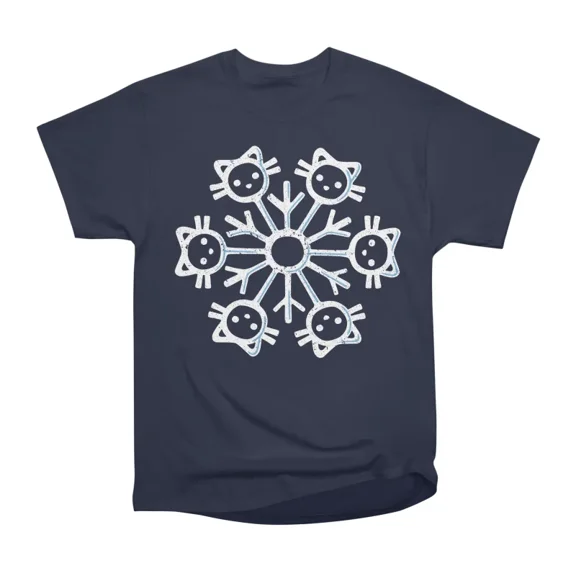 Snowflake Cat Winter by Tobe Fonseca T-Shirt Tee Gift For Him Merch For Her Apparel For Fr