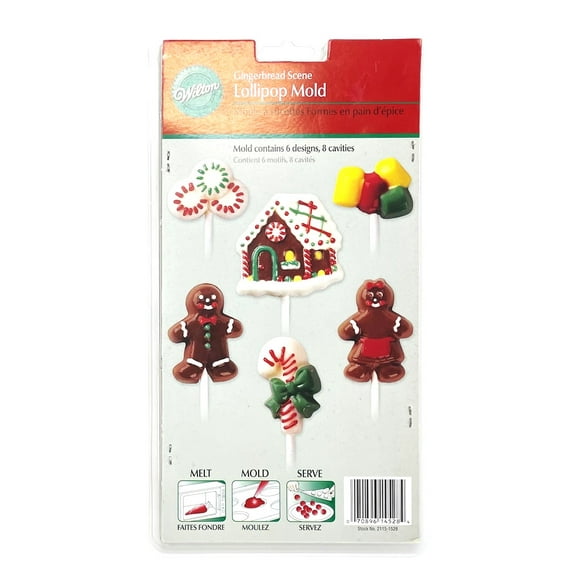 Snowflake Christmas Holiday Lollipop Candy Ice Cream Mold - Makes 8