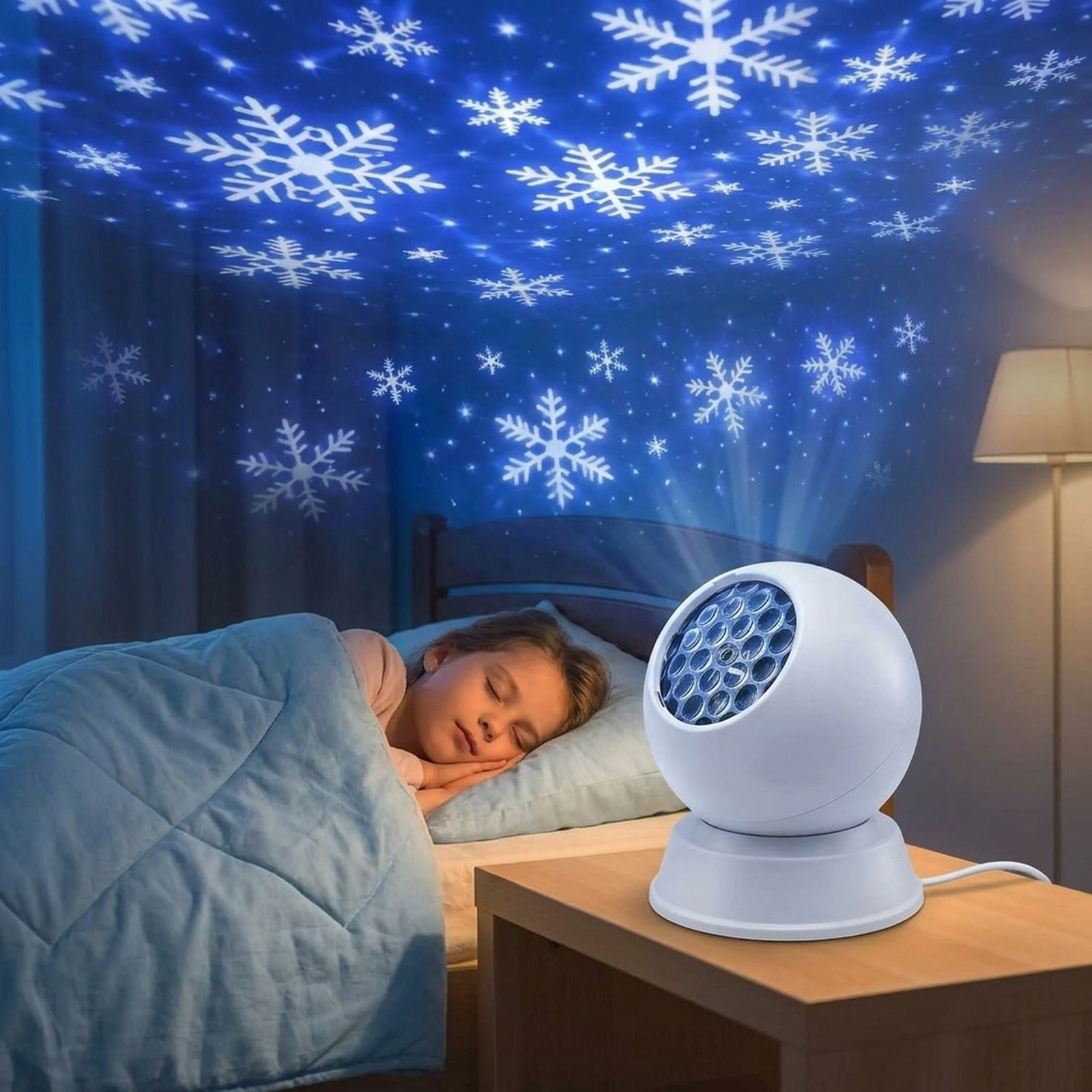 Snowflake Christmas Projector Light, Adjustable Angle LED Projection ...