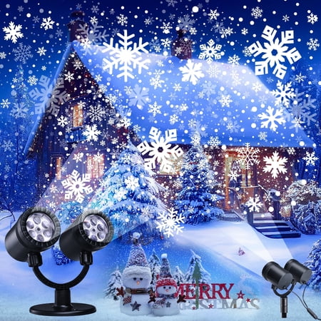 Snowflake Christmas Projector Lights, Double Head Dynamic Christmas Projection Lights with Timer, Waterproof Holiday Decorations Outdoor for Party Garden Yard Indoor Xmas Decor price history and forecast - LED Decoration's Solution