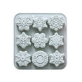 thumbnail image 1 of Snowflake Christmas Silicone Mold 9 Cavity 9 Shapes for Holiday Soap Chocolate Cocoa Bomb Ice Candy Oreo Covered Jello Xmas Winter Wax,Oven Safe Baking Frozen Moulds DIY Candle Craft Set, 1 of 6