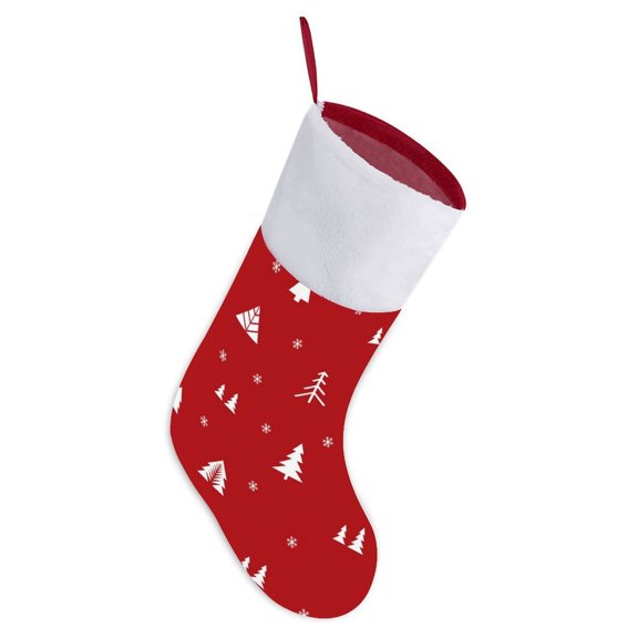 Snowflake Christmas Stocking 20 Inch Xmas Stock for Family Holiday Christmas Party Decor