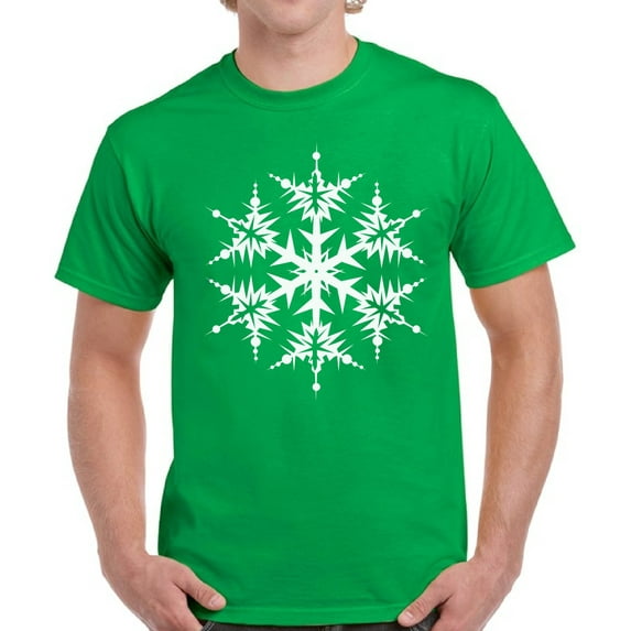 Snowflake Christmas T Shirt for Men Merry Christmas - S M L XL 2XL 3XL 4XL 5XL Xmas Graphic Tee - Christmas Gift Holiday Xmas Tee T-Shirt Mens