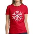 thumbnail image 1 of Snowflake Christmas T Shirt for Women Merry Christmas - S M L XL 2XL 3XL Xmas Graphic Tee - Christmas Gift Holiday Xmas Tee T-Shirt Ladies, 1 of 2