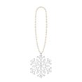 thumbnail image 1 of Snowflake Christmas Tree Decorations Pearl Beaded Snowflake Hanging Ornament for Home Indoor Holiday Party Gifting, 1 of 3