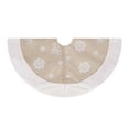 thumbnail image 1 of Snowflake Christmas Tree Skirt Decorations Winter Xmas Tree Mat 24/36 inch for Holiday Party Supplies Rustic Ornaments Small Tree Skirt, 1 of 8
