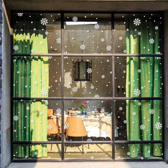 Snowflake Christmas Window Clings - Christmas Decorations Snowflake Christmas Window Decorations Stickers for Glass Windows Indoor Wtiner Holiday Office Bedroom Decor