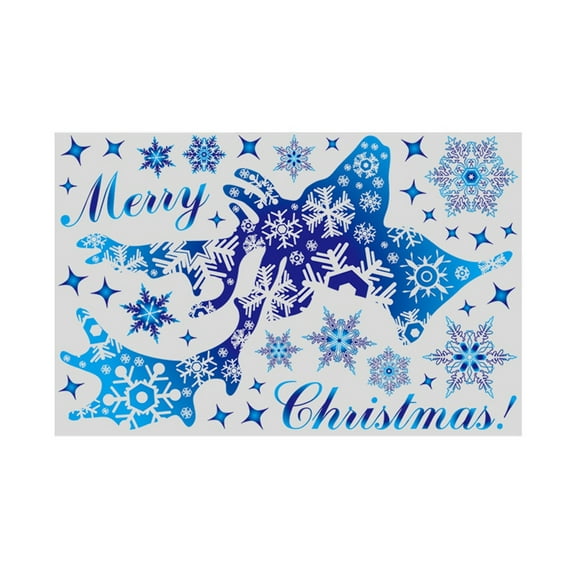 Snowflake Christmas Window Sticker Removable PVC Glass Decor Static Cling 10x12 Inch