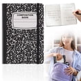 thumbnail image 1 of Snowflake Composition Notebook Wide Ruled Notebook 96 Sheets Black Cover Blank Pages Journal School Writing Notebook 5.2 x 8.27in 1 Pack, 1 of 9