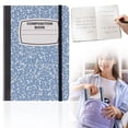 thumbnail image 1 of Snowflake Composition Notebook Wide Ruled Notebook 96 Sheets Light Blue Cover Lined Paper Writing Journal Note Books For Work School Supplies 1 Pack, 1 of 9