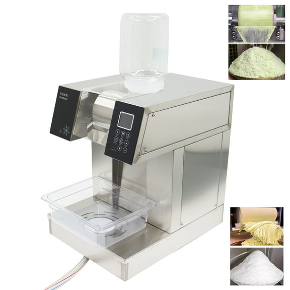 Snowflake Continuous Ice Crusher Sand Machine Full-Automatic Multifunctional Intelligent Water-Cooling Automatic Cleaning Commercial 110V 1200W