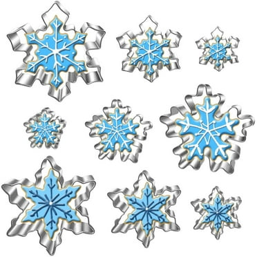 Snowflake Cookie Cutter Set-9 Pieces-1.2" to 4"-Christmas Cookie Cutters-Snowflake Cutter Fondant Baking Molds for Cake Cupcake