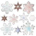 thumbnail image 1 of Snowflake Cookie Cutter Set 10-Piece Stainless Steel Christmas Holiday Baking Molds, 1 of 11