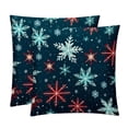thumbnail image 1 of Snowflake Covers- Set of 2 Throw Pillows in Various Sizes (16x16, 18x18, 20x20 inches) with Stylish Patterns for Home Decor and Comfort - Pillow Inserts Included, 1 of 6