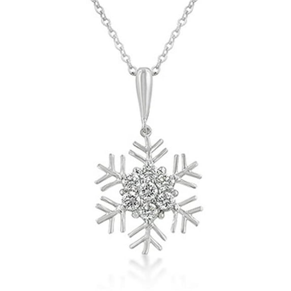 Snowflake Cubic Zirconia Pendant