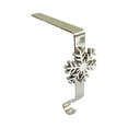 thumbnail image 1 of Snowflake Deer Snowman Tree Stocking Holders Silver Stocking Hanger Decor Metal Stockings Holders for Decoration, 1 of 6