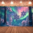 thumbnail image 1 of Snowflake Design Snowflake Banner Lighted Christmas Banner White Theme Winter Holiday Banner for Winter Party Christmas Decoration Holiday Celebration, 1 of 9