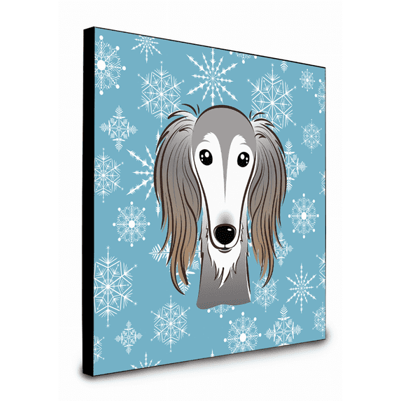 Carolines Treasures BB1663UP88 8 x 8 x 0.625 in. Snowflake Saluki Artwork Panel Wall Decor