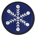 thumbnail image 1 of Snowflake Doodle Winter Applique Multi-Color Embroidered Hook & Loop Patch - 3 Inch Medium, 1 of 5