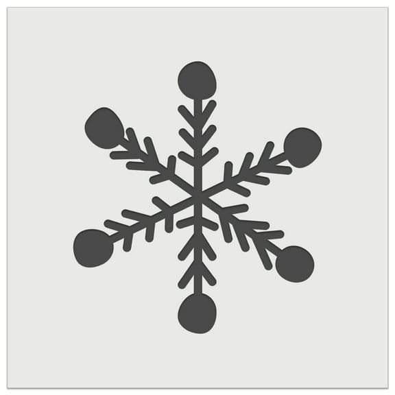 Snowflake Doodle Winter DIY Cookie Wall Craft Stencil - 3.5 Inch
