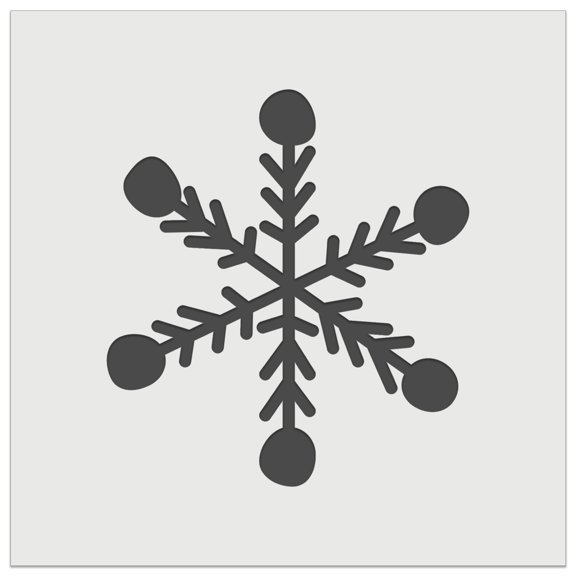 Snowflake Doodle Winter DIY Cookie Wall Craft Stencil - 4.5 Inch