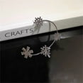 thumbnail image 1 of Snowflake Earrings Non-pierced Earclip Female Design Diamond Earrings, 1 of 2