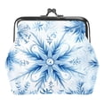 thumbnail image 1 of Snowflake Elegant Coin Purse Wallet with 0.7 Microfiber Zinc Alloy Jaws, 4.3x4.7 in/11x12 cm Size, 1 of 7