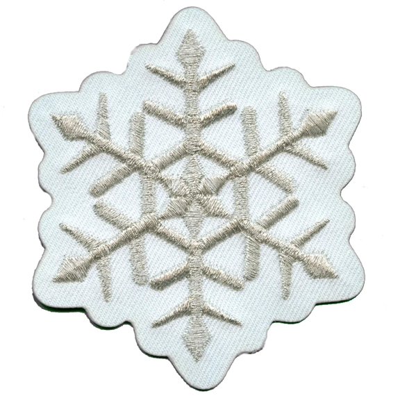 Snowflake Embroidered Iron On Patch