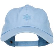 Snowflake Embroidered Unstructured Washed Cap - Blue OSFM
