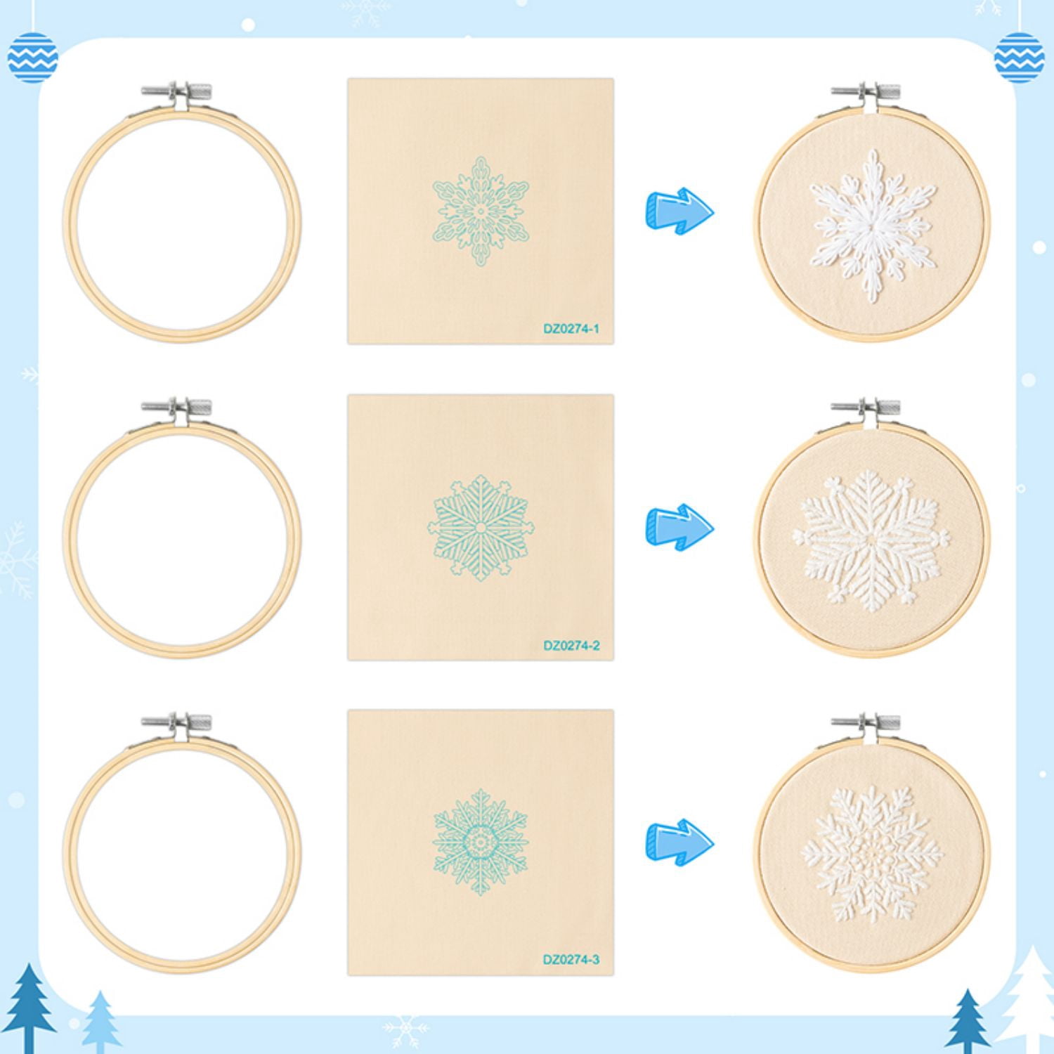 Laffact Making Your Own White Snowflakes Pettern Manual Kit for Beginners，