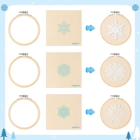 Laffact Making Your Own White Snowflakes Pettern Manual Kit for Beginners