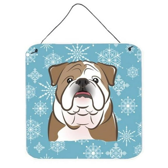 Snowflake English Bulldog Wall and Door Hanging Prints