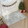 thumbnail image 1 of Snowflake Entryway Rug- 2x3 Small Rug Ultra-Thin Soft Kitchen Rugs Non Slip Indoor Door Mat, Rubber Backing Throw Carpet Washable Rugs for Entryway Bathroom Bedroom(2x3ft,Grey), 1 of 6