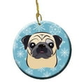 thumbnail image 1 of Snowflake Fawn Pug Ceramic Ornament, 1 of 1