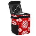 thumbnail image 1 of Snowflake Foldable Car Trash Bin with Lid, Leak-proof Mini Trash Can for Car, Hanging Storage Bag Included, 1 of 6