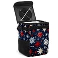 thumbnail image 1 of Snowflake Foldable with Lid Leak-Proof Hanging Storage Bag Mini Trash Can Car Trash Bin Trash Can for Car, 1 of 6