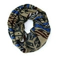 thumbnail image 1 of Snowflake Geometric Print Knit Infinity Scarf (Beige), 1 of 1