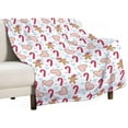 thumbnail image 1 of Snowflake Gingerbread Man Christmas Throw Blanket Soft Flannel Throw Blankets with Snowflake Santa Claus Pattern Cozy Blanket for Couch, Sofa and Bed Gifts for Xmas 40"x50", 1 of 6