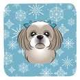 thumbnail image 1 of Snowflake Gray Silver Shih Tzu Foam Coasters- Set Of 4, 1 of 1